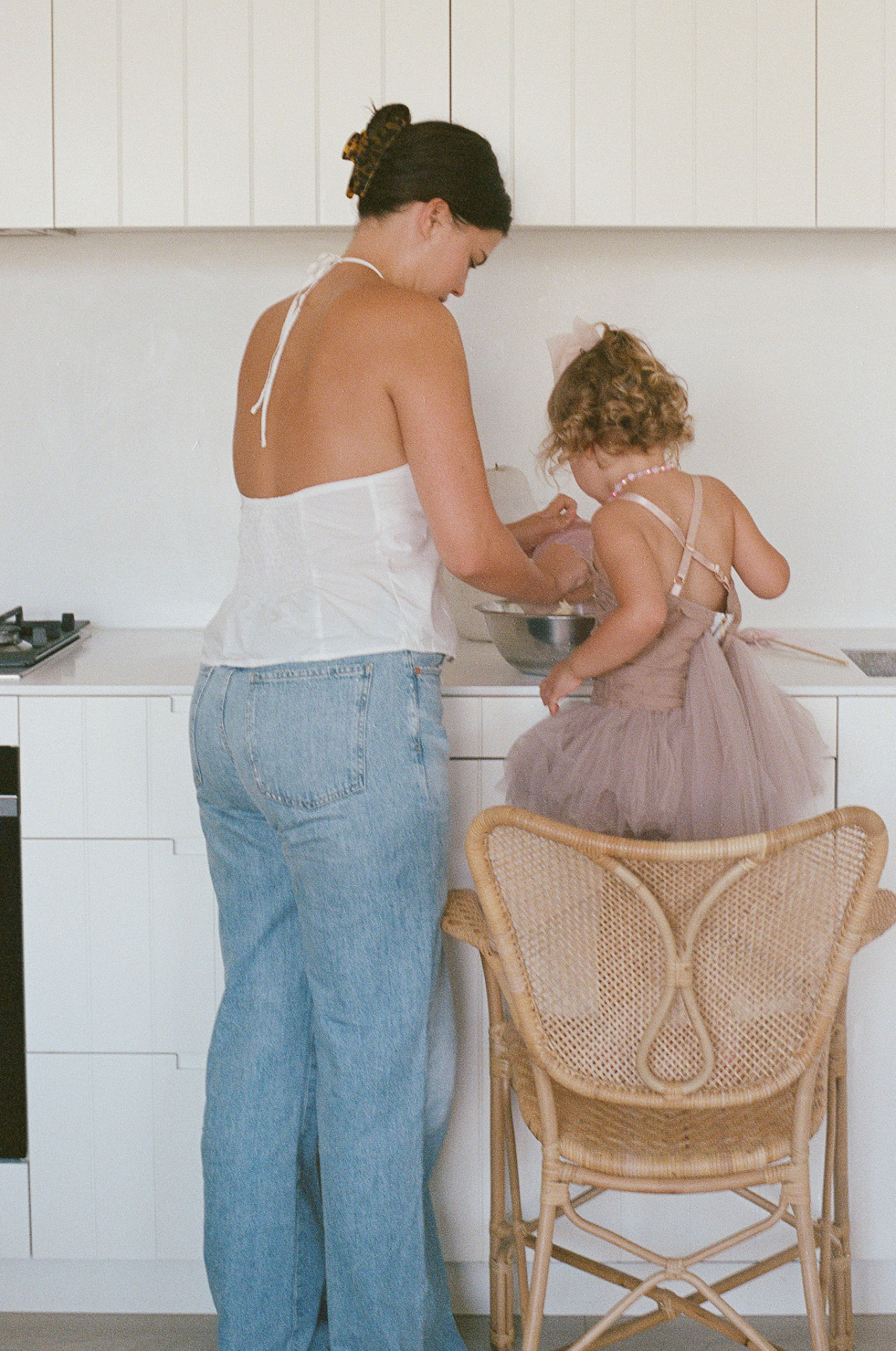 Baking together in the kitchen